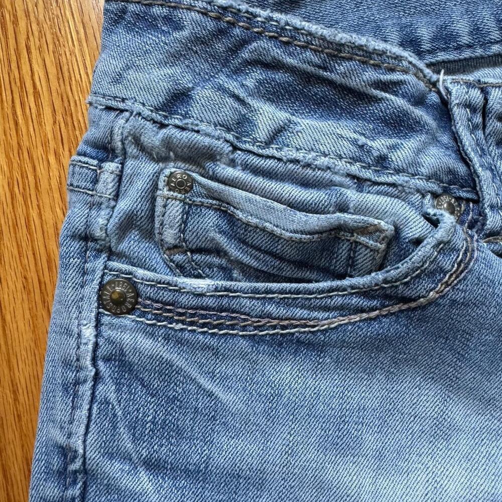 Vintage 2000s y2k Aeropostale blue denim low-rise bootcut flared jeans size 2/4 - Picture 4 of 6